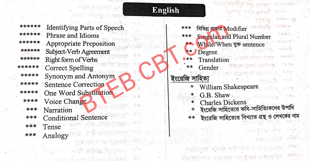 DPE Exam Suggestion 2025 | প্রাইমারি সহকারী শিক্ষক নিয়োগ সাজেশন ২০২৫ 4 প্রাইমারি সহকারী শিক্ষক নিয়োগ প্রস্তুতি ইংরেজি